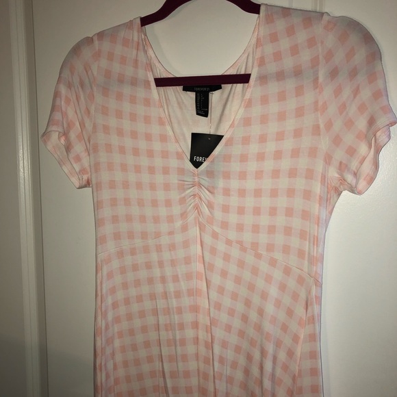 Forever 21 Dresses & Skirts - Forever 21 Pink Gingham Dress NWT